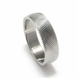 Krydsgrain 6 Mm Titaniumring