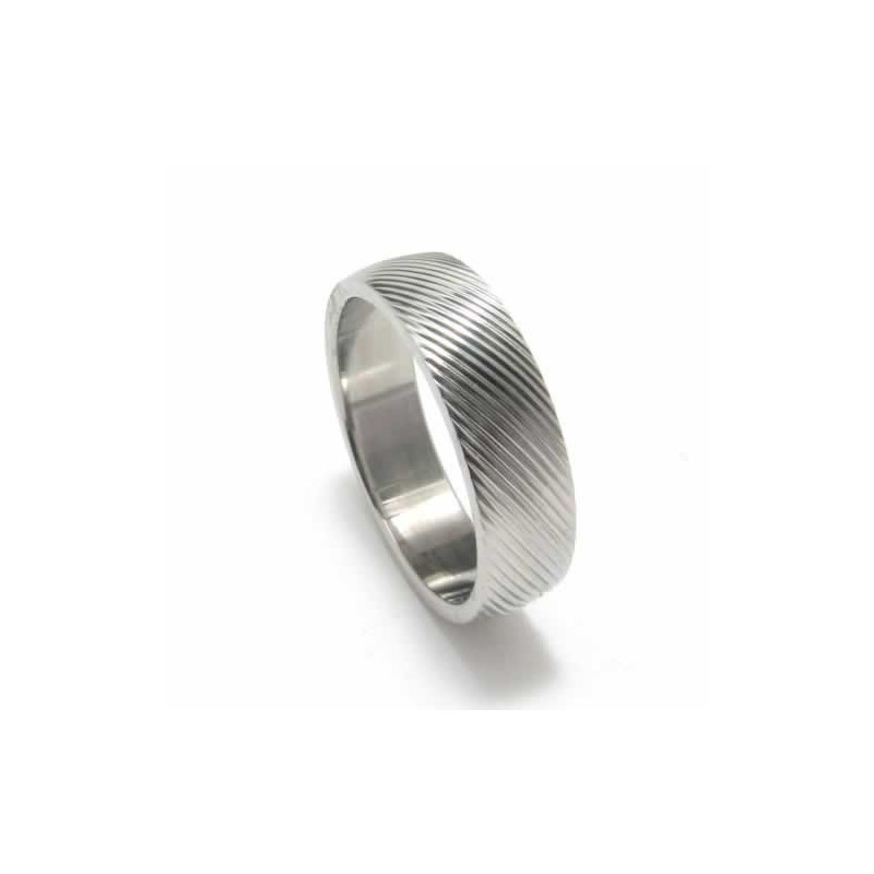 Krydsgrain 6 Mm Titaniumring