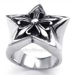 Titanium Femtakket Stjerne Ring
