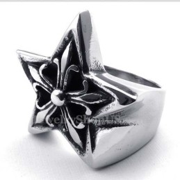Titanium Femtakket Stjerne Ring