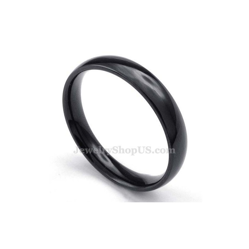 4 Mm Sort Titanium Glat Ring 4 Mm Sort Titanium Glat Ring