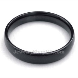 4 Mm Sort Titanium Glat Ring
