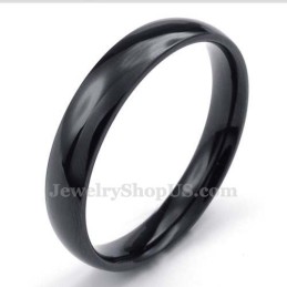 4 Mm Sort Titanium Glat Ring