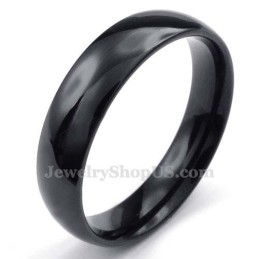 5 Mm Sort Titanium Glat Ring