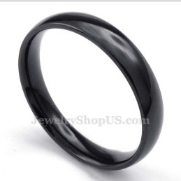 5 Mm Sort Titanium Glat Ring