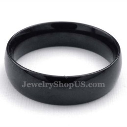 6 Mm Sort Titanium Glat Ring