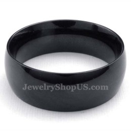 8 Mm Sort Titanium Glat Ring