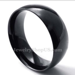 8 Mm Sort Titanium Glat Ring