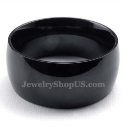 10 Mm Sort Titanium Glat Ring