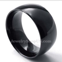10 Mm Sort Titanium Glat Ring