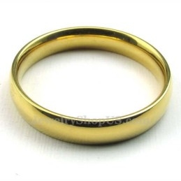 4 Mm Rund Guldring I Titanium