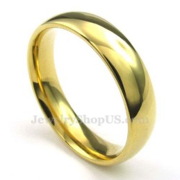 5 Mm Rund Guldring I Titanium