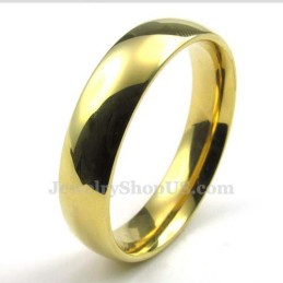 5 Mm Rund Guldring I Titanium