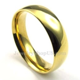 6 Mm Rund Ring I Guld I Titanium