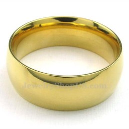 8 Mm Rund Ring I Guld I Titanium