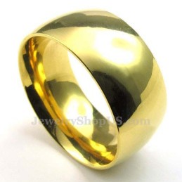 10 Mm Rund Guldring I Titanium
