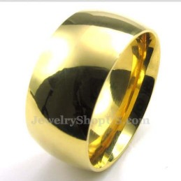 10 Mm Rund Guldring I Titanium