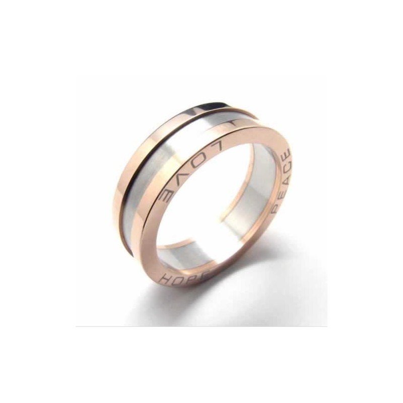 6 Mm Titanium- Og Guldring