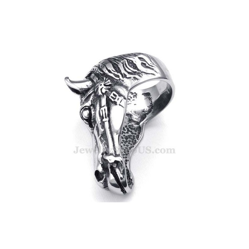 Titanium Hestehoved Ring