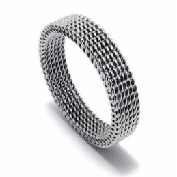 Unisex 4 Mm Titaniumring Med Net