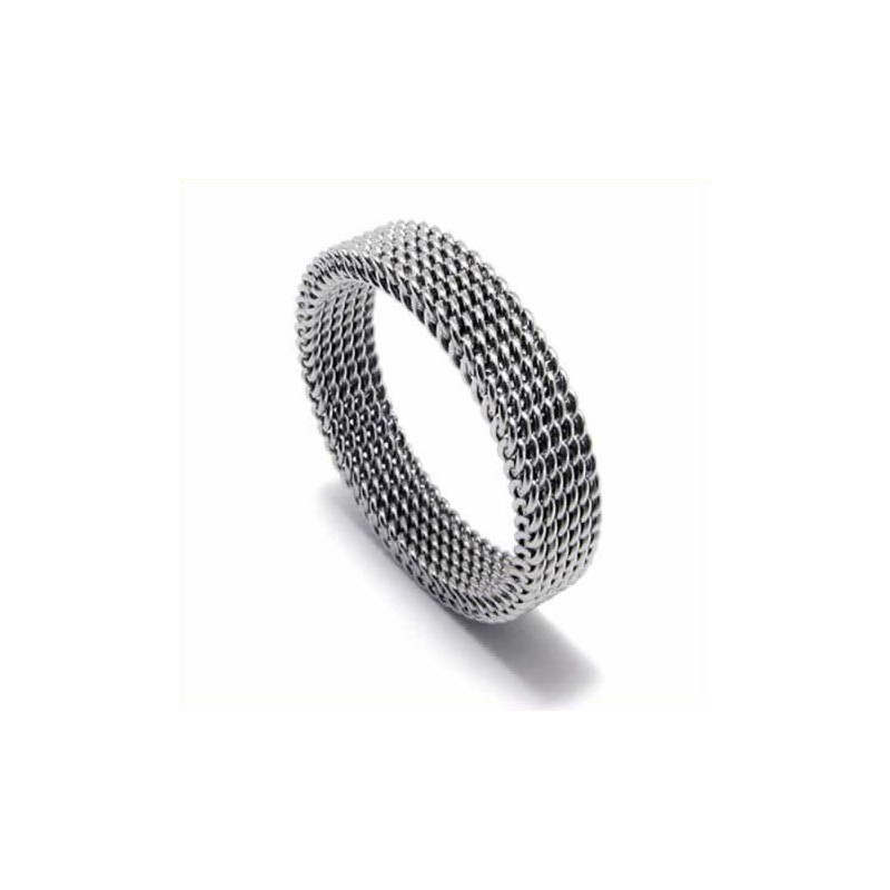 Unisex 4 Mm Titaniumring Med Net