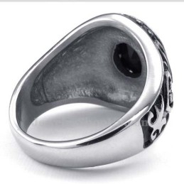 Herrering I Titanium Med Sort Zirkon