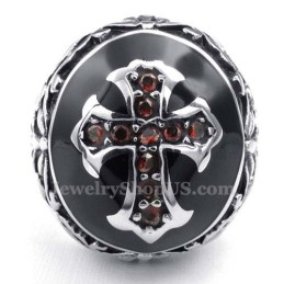 Titanium Rød Zirkon Korsring