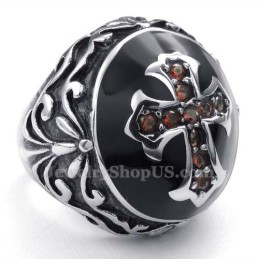 Titanium Rød Zirkon Korsring