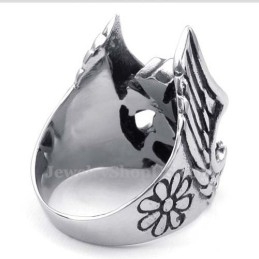 Titanium Korsfjerring Med Sort Zirkon