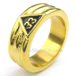 Guld Titanium Frimurerring