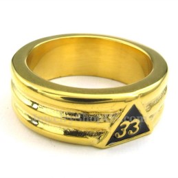 Guld Titanium Frimurerring