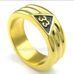 Guld Titanium Frimurerring