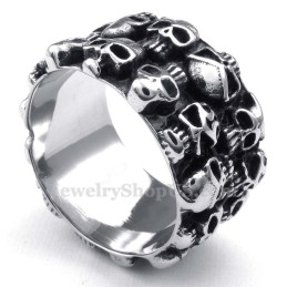 Rund Titanium Kranie Ring