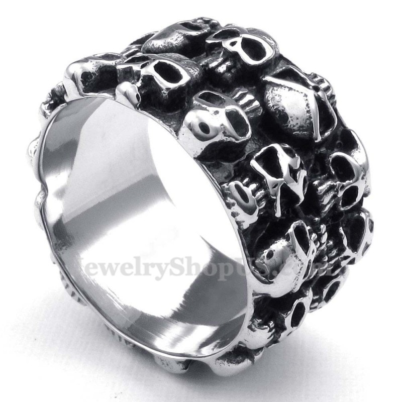 Rund Titanium Kranie Ring