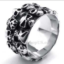 Rund Titanium Kranie Ring