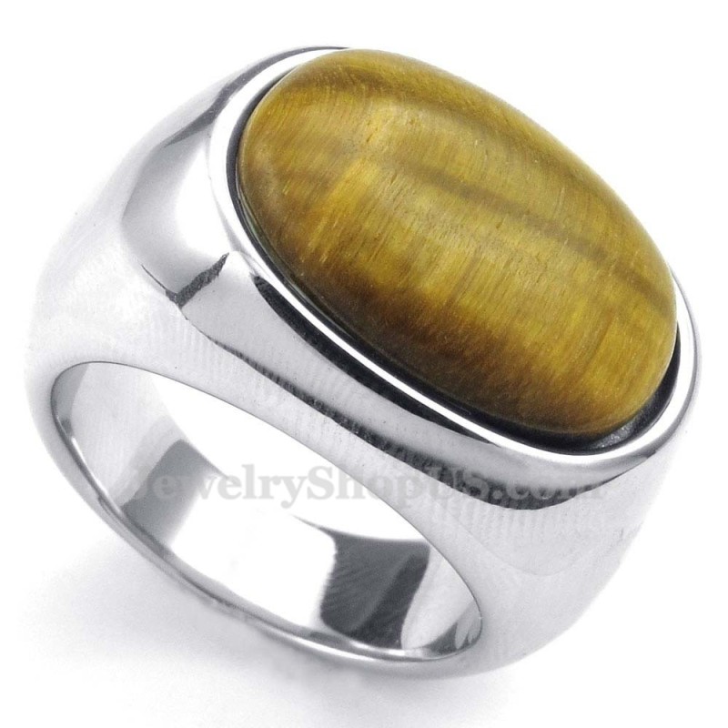 Herremode Titaniumring Med Ornamental Sten Herremode Titaniumring Med Ornamental Sten