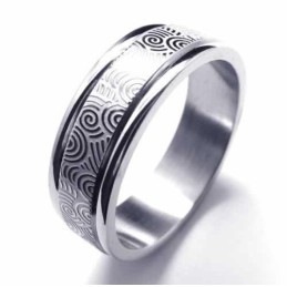 Titanium 6 Mm Ring Med To Riller