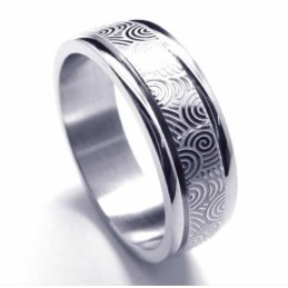 Titanium 6 Mm Ring Med To Riller