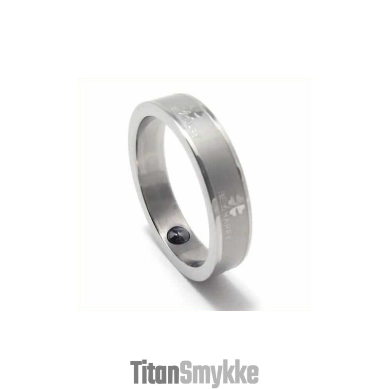Firkløver 5 Mm Titaniumring