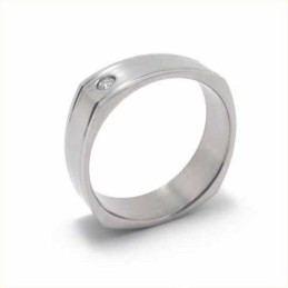 Diamantbesat 6 Mm Titaniumindlagt Hoftebåndsring