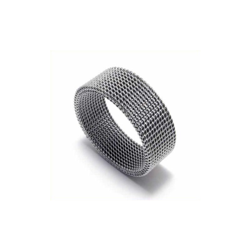Unisex 8 Mm Titaniumring Med Net