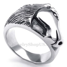Titanium Hestehoved Ring