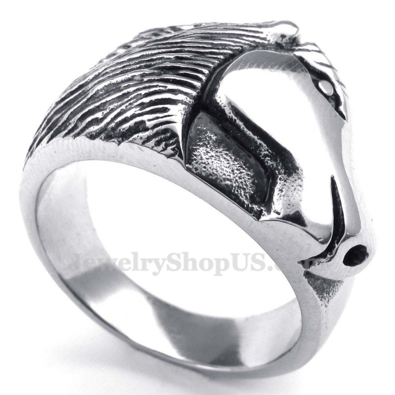 Titanium Hestehoved Ring