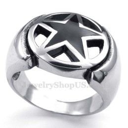 Titanium Femtakket Stjerne Ring