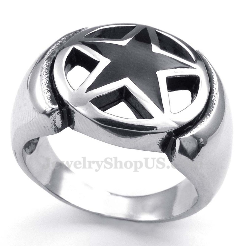 Titanium Femtakket Stjerne Ring