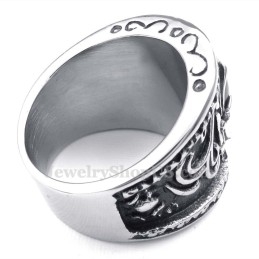 Titanium Rød Agat Indlagt Ring