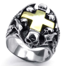 Titanium Kranie Kors Ring