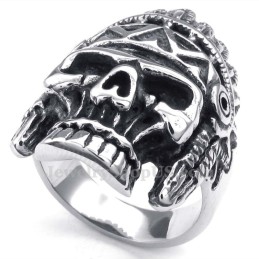 Titanium Indianer Kranie Ring