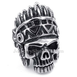 Titanium Indianer Kranie Ring
