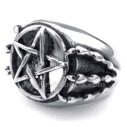 Titanium Hul Femtakket Stjerne Ring